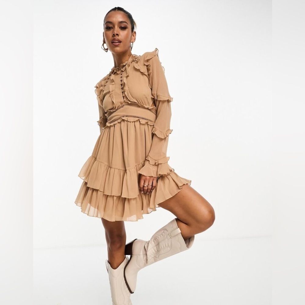 Cute mini dress with button detail